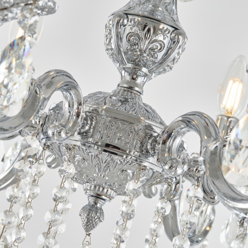 Люстра с хрустальными подвесками AL78101/6/175 A Ni Bohemia Ivele Crystal (Богемия Ивеле Кристалл) фото 9