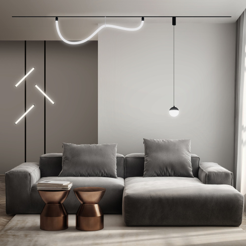 DK8056-BK Подвесной светильник SMART MOON 12W DIM 3000K-6000K, черный, алюминий, акрил фото 2