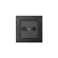 ТВ-розетка проходная TV/R Liregus Epsilon антрацит 28-1145