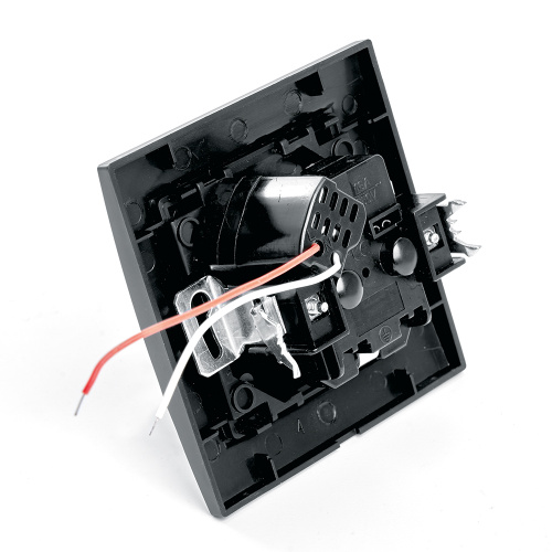 Розетка 1-местная c/з и с USB STEKKER, PST16-9011-03, 250В, 16А, с защитной шторкой, серия Эрна, черный фото 5