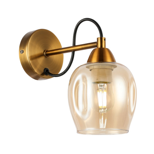 SLE110001-01 Светильник настенный Бронза/Янтарный E27 1*60W ACRO фото 3