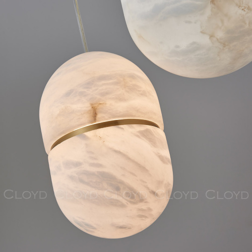 Подвесной светильник Cloyd DILEMMA-B P1 / Ø14 см - алебастр - латунь (арт.12348) фото 5