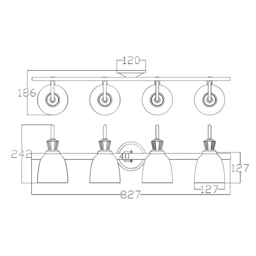Бра для ванных комнат KL-CORA4-BATH Kichler, арт. KL-CORA4-BATH фото 6 Бра для ванных комнат KL-CORA4-BATH Kichler, арт. KL-CORA4-BATH фото 6