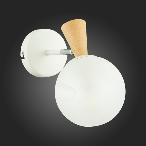 SLE220701-01 Светильник настенный Белый, Светлое дерево/Белый E14 1*40W CATANIA фото 6