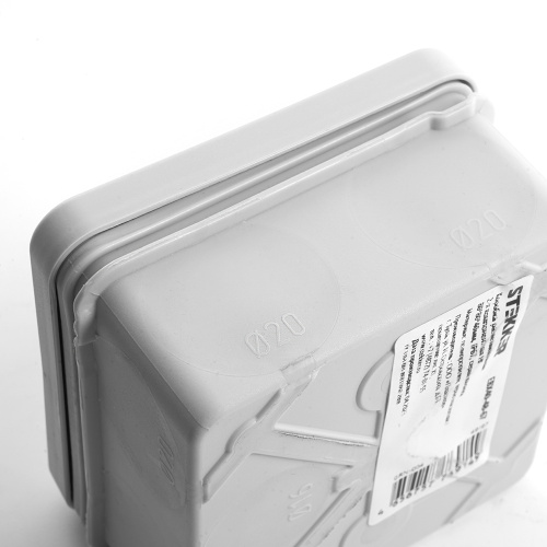 Коробка разветвительная 2х компонентная HF EBX40-48-67, 80*80*40мм, 8 вводов, IP67, серая (GE42435) фото 4