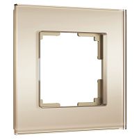 Рамка из стекла на 1 пост Senso шампань soft-touch W0013111