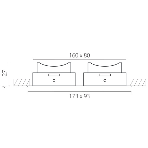 012826 Рамка (светильник) PVC д/LED-модулей 941хх и LED-ламп D50мм PIANO 2x QUAD БЕЛЫЙ IP65 фото 6 012826 Рамка (светильник) PVC д/LED-модулей 941хх и LED-ламп D50мм PIANO 2x QUAD БЕЛЫЙ IP65 фото 6