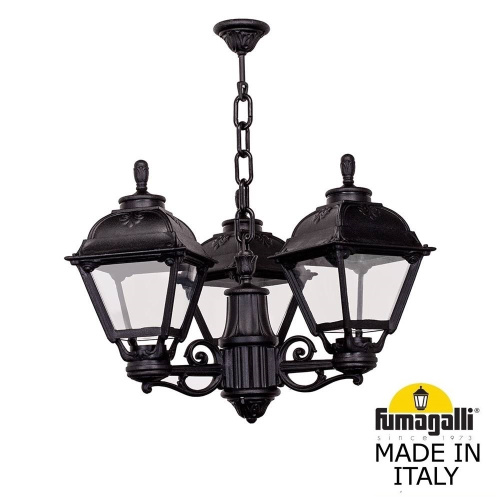 Fumagalli Подвесной уличный светильник (ЛЮСТРА) FUMAGALLI SICHEM/CEFA 3L U23.120.S30.AXE27 Fumagalli Подвесной уличный светильник (ЛЮСТРА) FUMAGALLI SICHEM/CEFA 3L U23.120.S30.AXE27