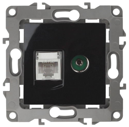 Розетка комбинированная RJ45+TV ЭРА 12 12-3110-06 Б0027446 Розетка комбинированная RJ45+TV ЭРА 12 12-3110-06 Б0027446