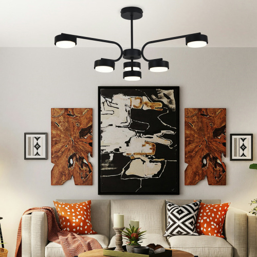 Светильник на штанге 100007/6R GX53*15W Black фото 2