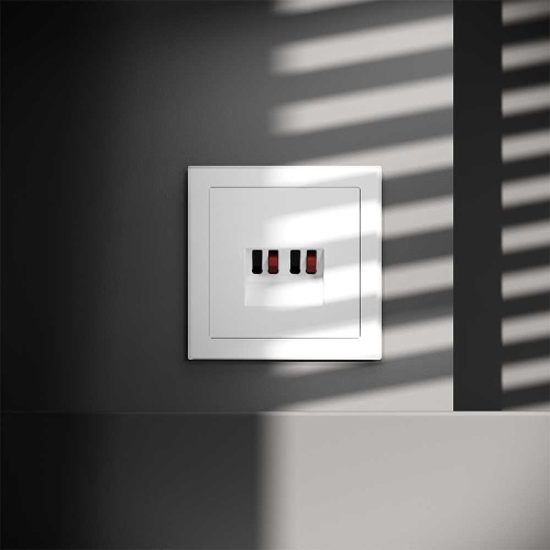 Розетка акустическая встраиваемая Voltum S70 4-местная, (белый матовый) VLS060302 фото 3 Розетка акустическая встраиваемая Voltum S70 4-местная, (белый матовый) VLS060302 фото 3