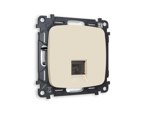 Комплект механизма компьютерной розетки AMBRELLA VOLT OMEGA Бежевый матовый RJ-45(8P8C) CAT6 с шторкой QUANT (OP3320, VM188) MO332010 Комплект механизма компьютерной розетки AMBRELLA VOLT OMEGA Бежевый матовый RJ-45(8P8C) CAT6 с шторкой QUANT (OP3320, VM188) MO332010