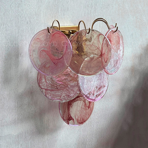 Бра Cloyd LINZE-B W2 / выс. 32 см - латунь - розов.стекло (арт.20481) фото 5