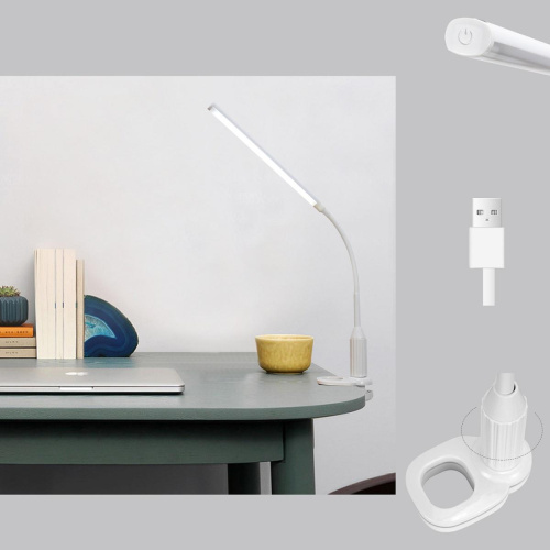 Настольная светодиодная лампа на струбцине Reluce 00821-0.7-01 WT фото 5