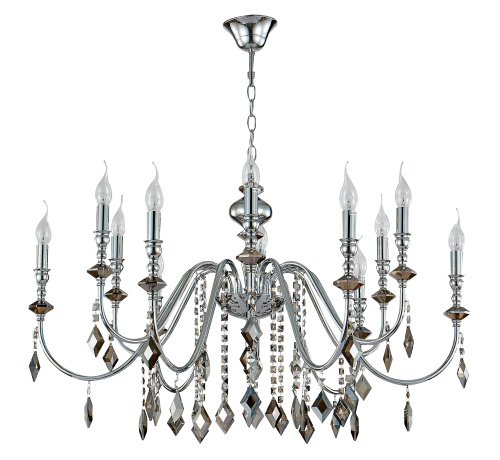 Crystal Lux Люстра Crystal Lux MERCEDES SP6+6 CHROME/SMOKE Crystal Lux Люстра Crystal Lux MERCEDES SP6+6 CHROME/SMOKE