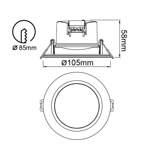 Встраиваемый светодиодный светильник Mantra Yucatan 8849 фото 2