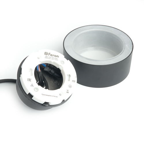 Светильник потолочный Feron HL3678 Barrel AURA levitation 12W, 230V, GX53, чёрный, на подвесе 1,7 м фото 2