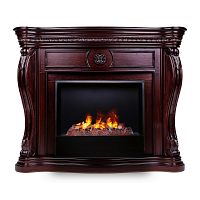 Каминокомплект BARCELONA/БАРСЕЛОНА Античный дуб с очагом Электроочаг CASSETTE/КАССЕТА 630 С ДРОВАМИ