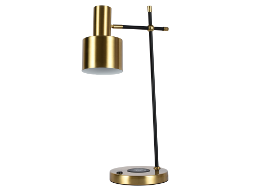 Настольная лампа латунь E27 беспроводная зарядка 55см Zortes DESKLIGHT ZRS.1066.03 фото 2
