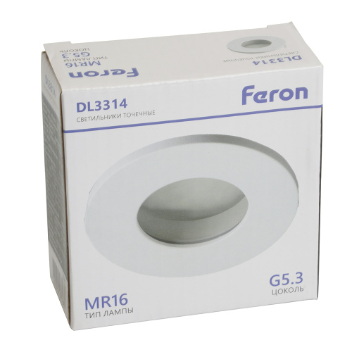 Светильник встраиваемый Feron DL3114 потолочный MR16 G5.3 белый IP44 фото 10 Светильник встраиваемый Feron DL3114 потолочный MR16 G5.3 белый IP44 фото 10
