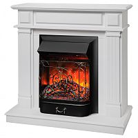 Электрокамин RealFlame Rodos WTM белый матовый с очагом Majestic Lux Black RC