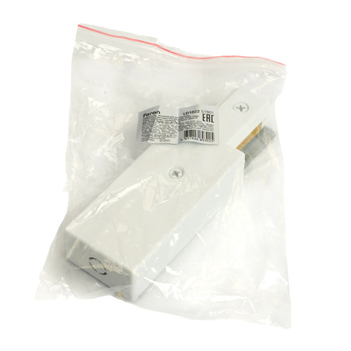 Cоединитель - коннектор для шинопровода, белый, LD1022 фото 9