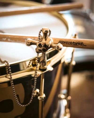 Подвеска Skull Drum Key Brass фото 7