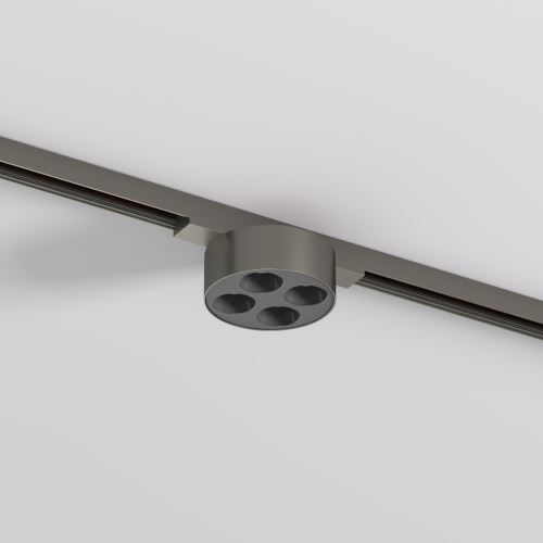 DK5772-DN Светильник для трека SHINE GRILL со светодиодом, D74*H28, 48V DC, 6W, RA?90, 3000K, IP20, темный никель, алюминий фото 3