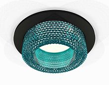 Комплект встраиваемого светильника Ambrella light Techno Spot XC7622023 SBK/BL черный песок/голубой (C7622, N7194)