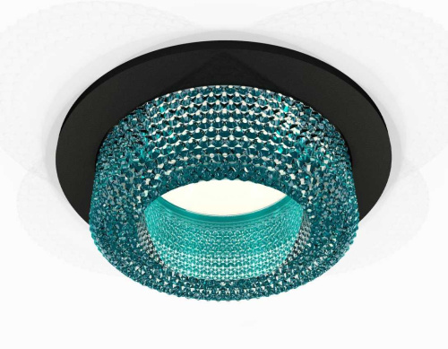 Комплект встраиваемого светильника Ambrella light Techno Spot XC7622023 SBK/BL черный песок/голубой (C7622, N7194)