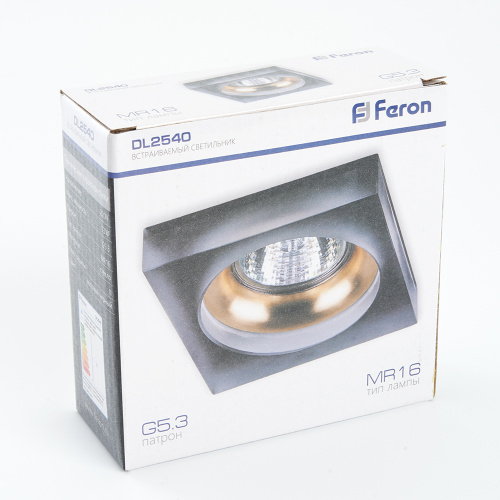 Светильник встраиваемый Feron DL2540 потолочный MR16 G5.3 матовый черный,золото фото 4 Светильник встраиваемый Feron DL2540 потолочный MR16 G5.3 матовый черный,золото фото 4