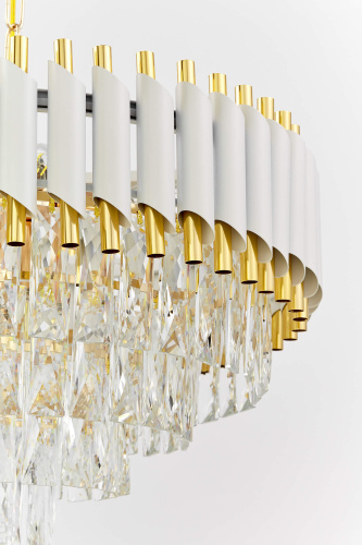 Хрустальная подвесная люстра Lumina Deco Funneli LDP 6003-500 WT+F.GD фото 4