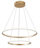 Люстра подвесная светодиодная золото LED 63Вт D40+60см Zortes RINGOLIGHT ZRS.33320.63C