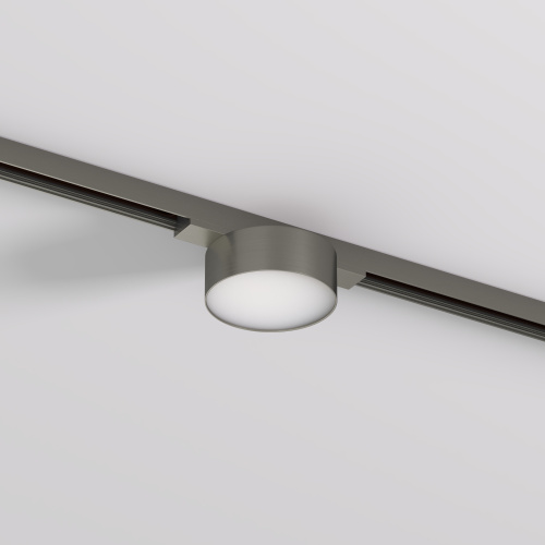 DK5761-DN Светильник для трека SHINE FLOW со светодиодом, D74*H28, 48V DC, 6W, RA?90, 3000K, IP20, темный никель, алюминий фото 3