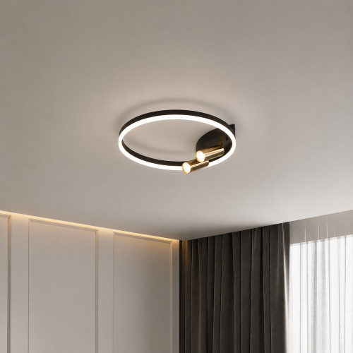 Умный потолочный светильник Eurosvet Luminari 90247/3 90247/3 черный/золото Smart фото 4 Умный потолочный светильник Eurosvet Luminari 90247/3 90247/3 черный/золото Smart фото 4
