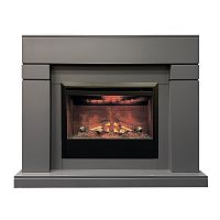Электрокамин RealFlame Lindelse 26 GR серый, графит c очагом 3D Helios 26
