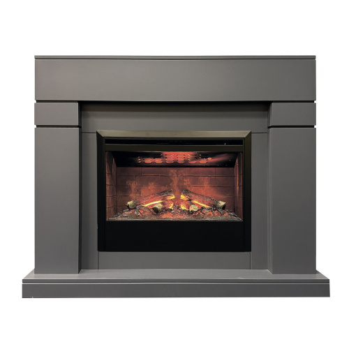 Электрокамин RealFlame Lindelse 26 GR серый, графит c очагом 3D Helios 26 Электрокамин RealFlame Lindelse 26 GR серый, графит c очагом 3D Helios 26