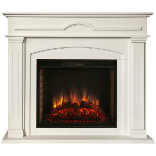 Каминокомплект MIRRA/ЛИМА Пастельно-белый с очагом Электроочаг EPSILON 26