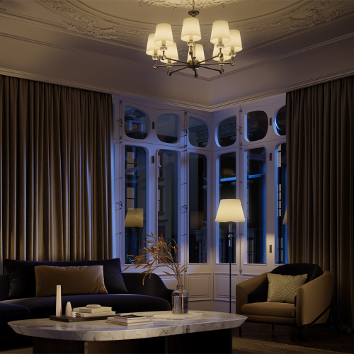 Напольный светильник (торшер) Maytoni MOD018FL-01CH фото 3