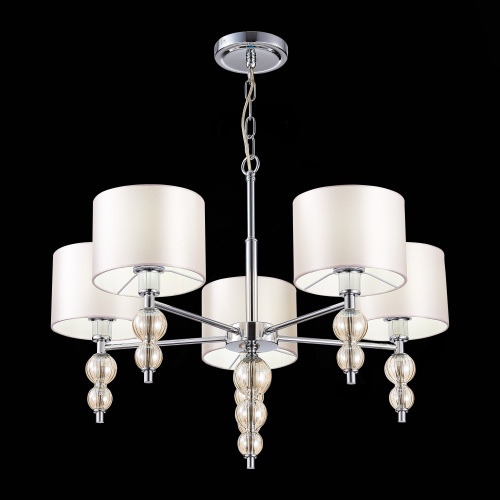 SLE105703-05 Светильник подвесной Хром/Светло-бежевый E14 5*40W RAMER фото 8