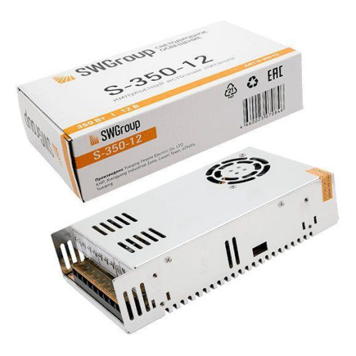 Блок питания SWG 12V 350W IP20 30A S-350-12 000124 Блок питания SWG 12V 350W IP20 30A S-350-12 000124