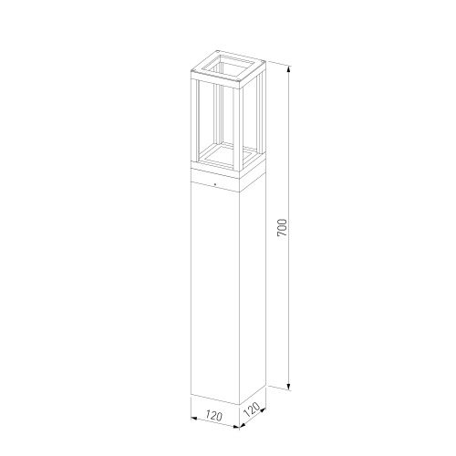 Ландшафтный светодиодный светильник  Frame 3000K чёрный 1529 TECHNO LED черный фото 2