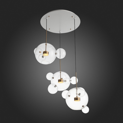 SL1133.203.03 Светильник подвесной ST-Luce Белый,Латунь/Прозрачный LED 3*14W 3000K  (из 4-х коробок) BOPONE фото 3