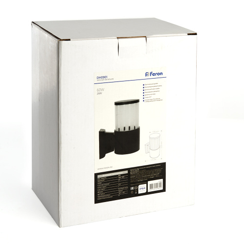 Светильник садово-парковый Feron DH0901, на стену вверх,E27 230V, черный фото 6