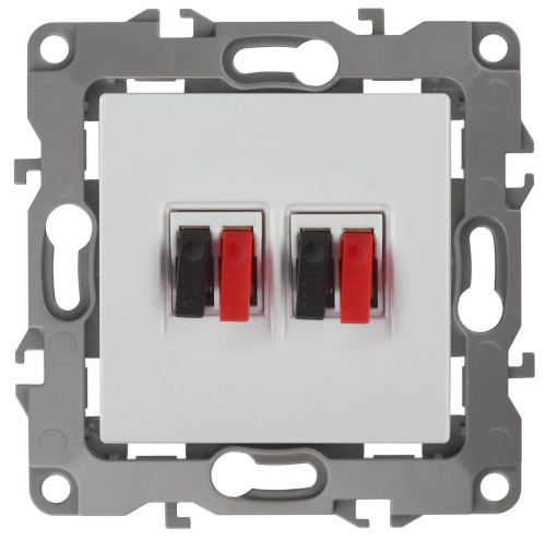 Аудиорозетка двойная ЭРА 12 12-3112-01 Б0027461 Аудиорозетка двойная ЭРА 12 12-3112-01 Б0027461