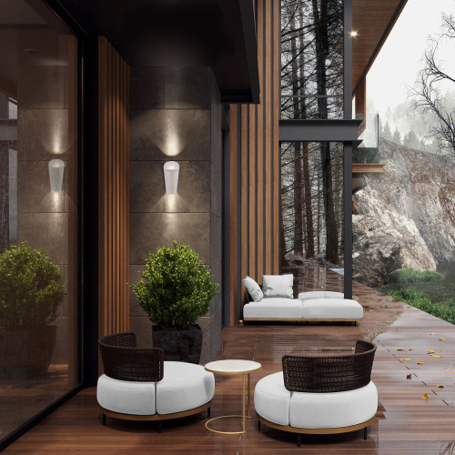 Уличный настенный светодиодный светильник Tronc IP54 1539 TECHNO LED белый фото 2 Уличный настенный светодиодный светильник Tronc IP54 1539 TECHNO LED белый фото 2