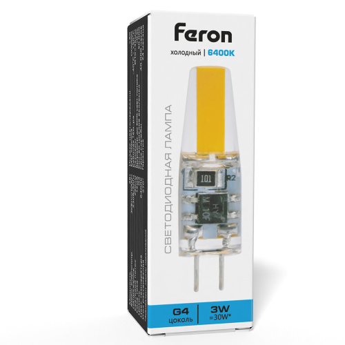 Лампа светодиодная Feron LB-423 G4 3W 230V 6400K фото 3