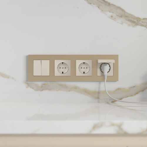 W0042911/ Рамка на 4 поста Slab (шампань софт) W0042911 фото 3 W0042911/ Рамка на 4 поста Slab (шампань софт) W0042911 фото 3