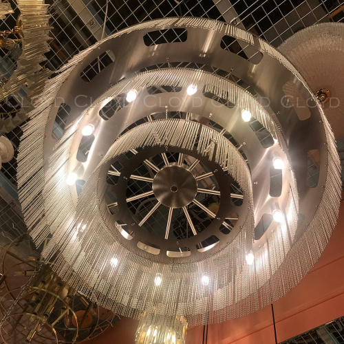 Люстра Cloyd ONASSIS C12 / Ø80 см - никель сатин (арт.11358) фото 4