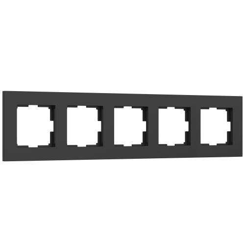 Рамка из поликарбоната на 5 постов Slab черный софт W0052908 Рамка из поликарбоната на 5 постов Slab черный софт W0052908